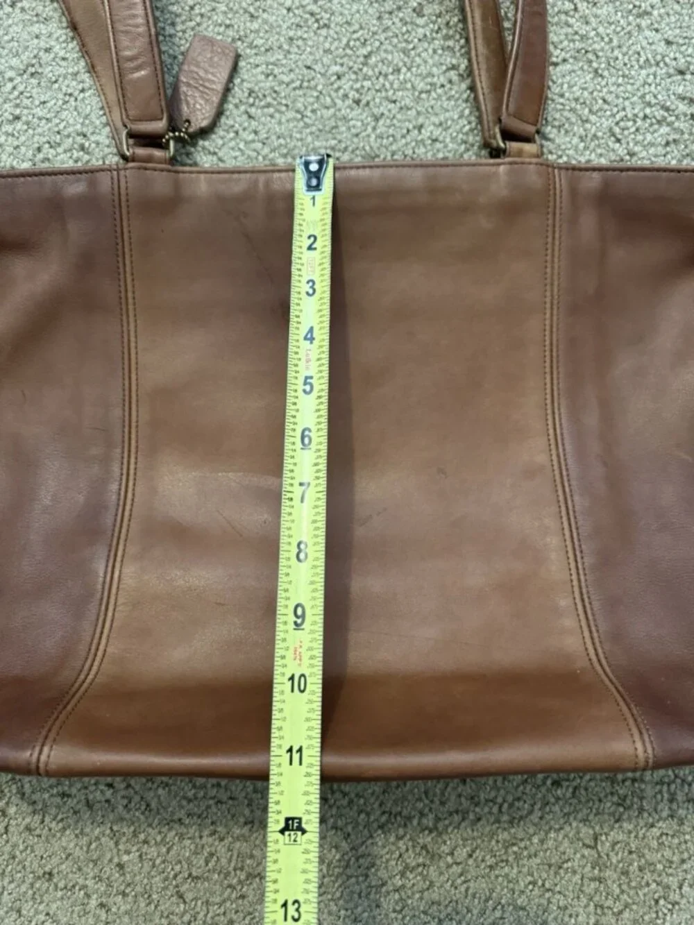 COACH VTG Late 80s Early 90s Brown Leather Tote XL Shopper Bag USA Made PROJECT